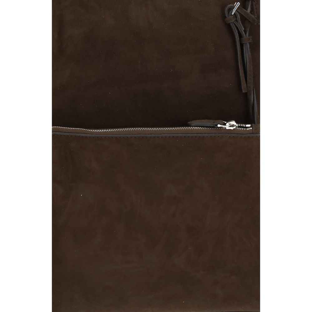 The Row Ovis Aries Aries Shoulder Bag brown lamb leather front view