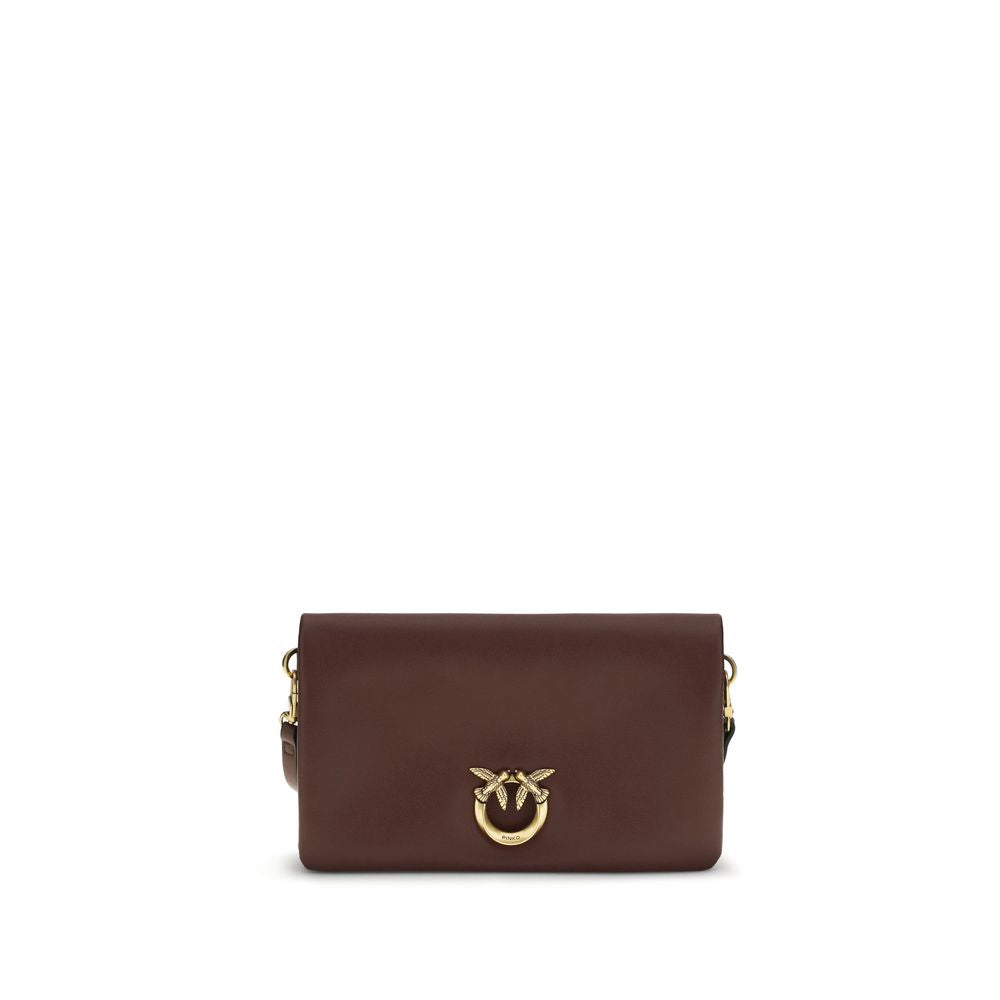 PINKO Purple Love Click Soft Horizontal Shoulder Bag