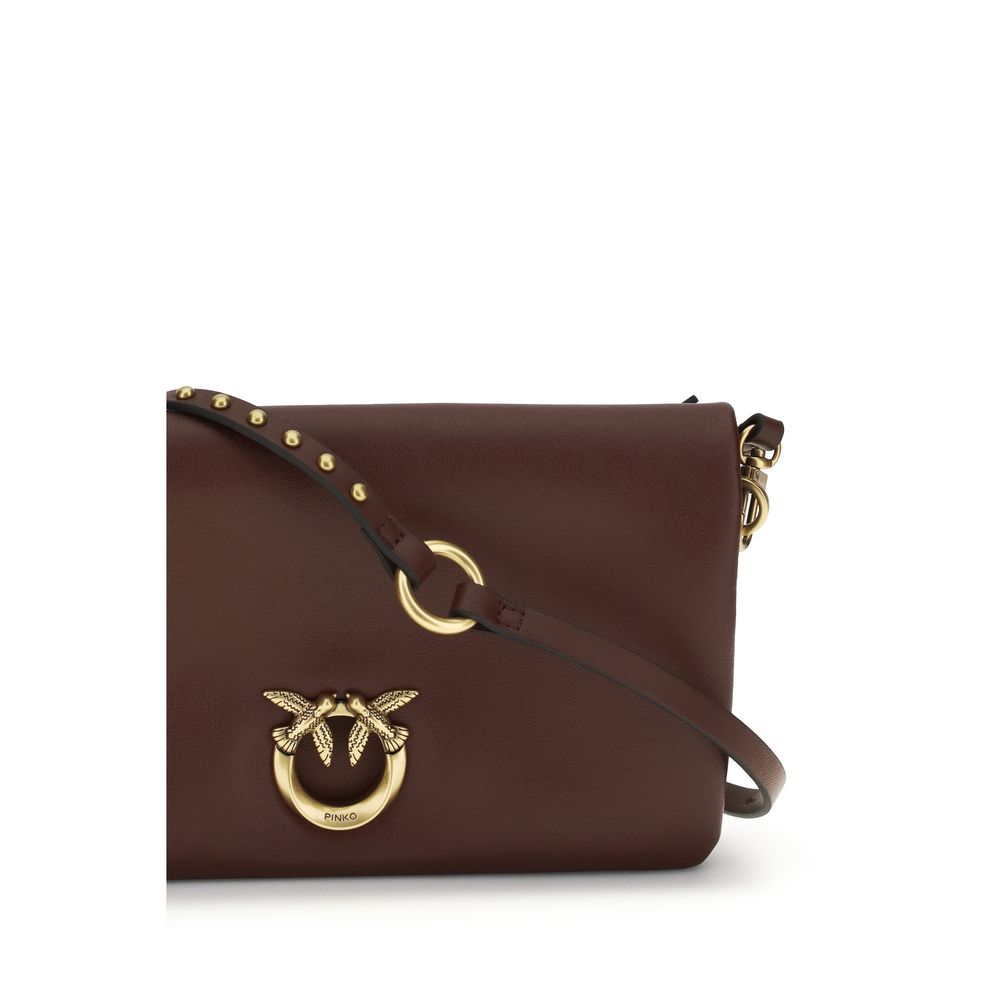 PINKO Purple Love Click Soft Horizontal Shoulder Bag