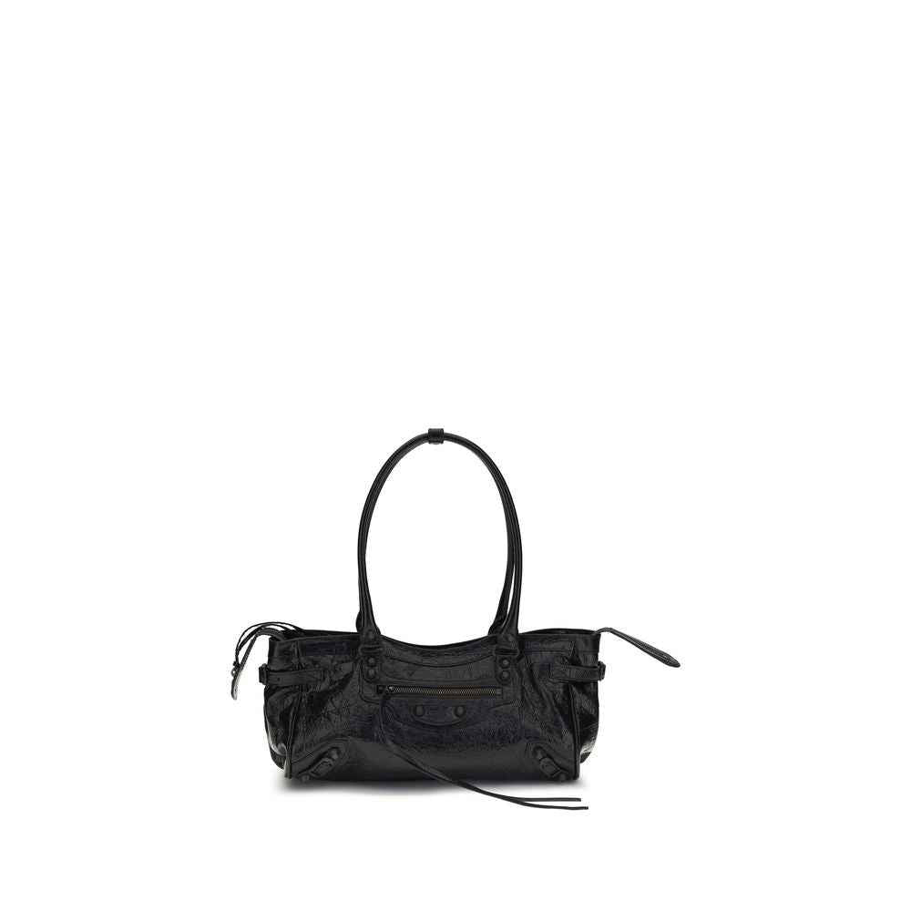 Balenciaga Black Calf Leather Bos Taurus Shoulder Bag