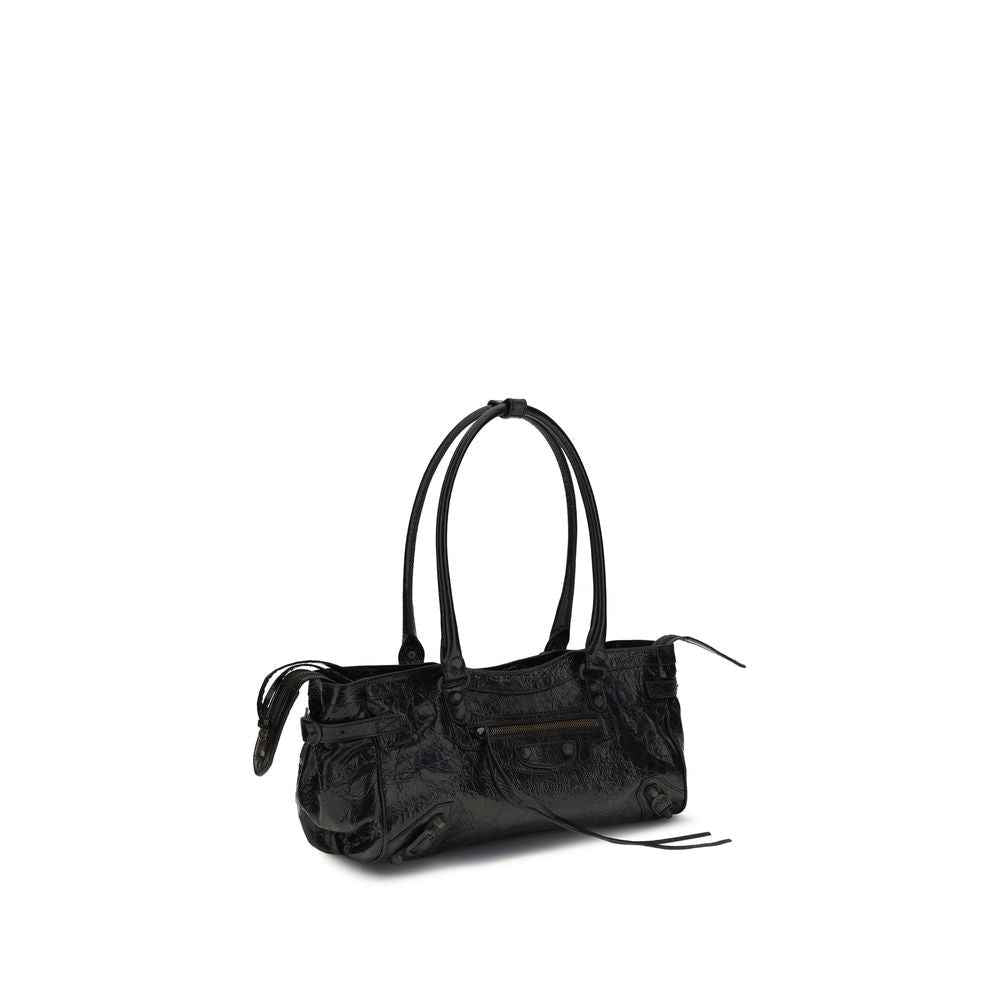 Balenciaga Black Calf Leather Bos Taurus Shoulder Bag