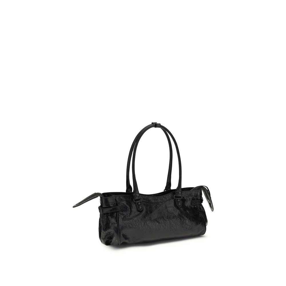 Balenciaga Black  Le City East-West Shoulder Bag