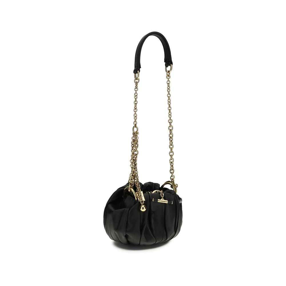 Chloé Ovis Aries Aries shoulder bag, black lambskin, gold chain strap, front view