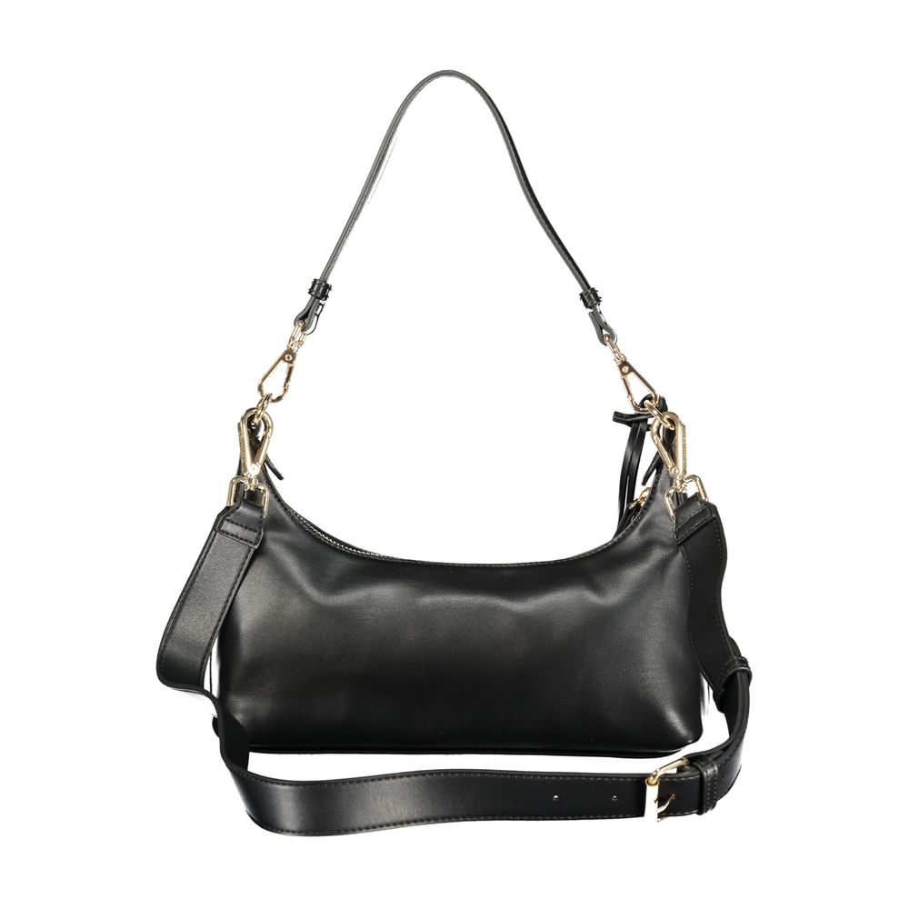 Twinset Black Polyethylene Handbag with gold-tone hardware front view