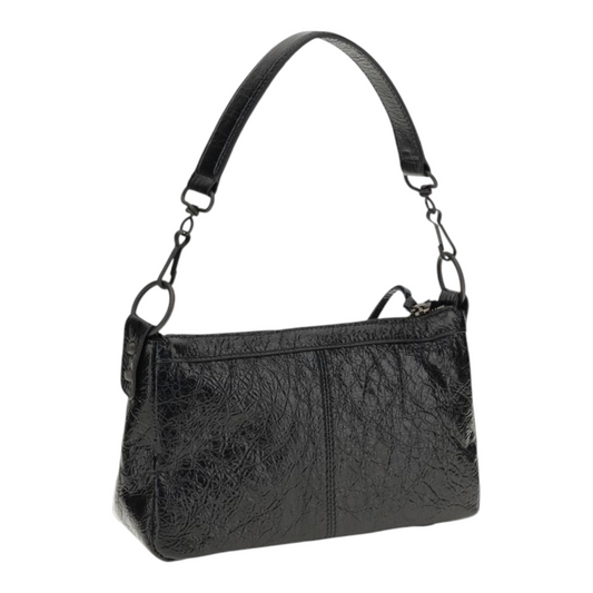 Balenciaga Le City Moto Mini Handbag Black Leather Metal