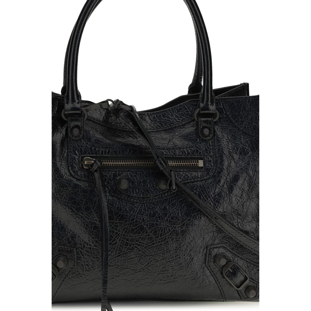 Balenciaga Aries shoulder bag, black lamb leather, front view