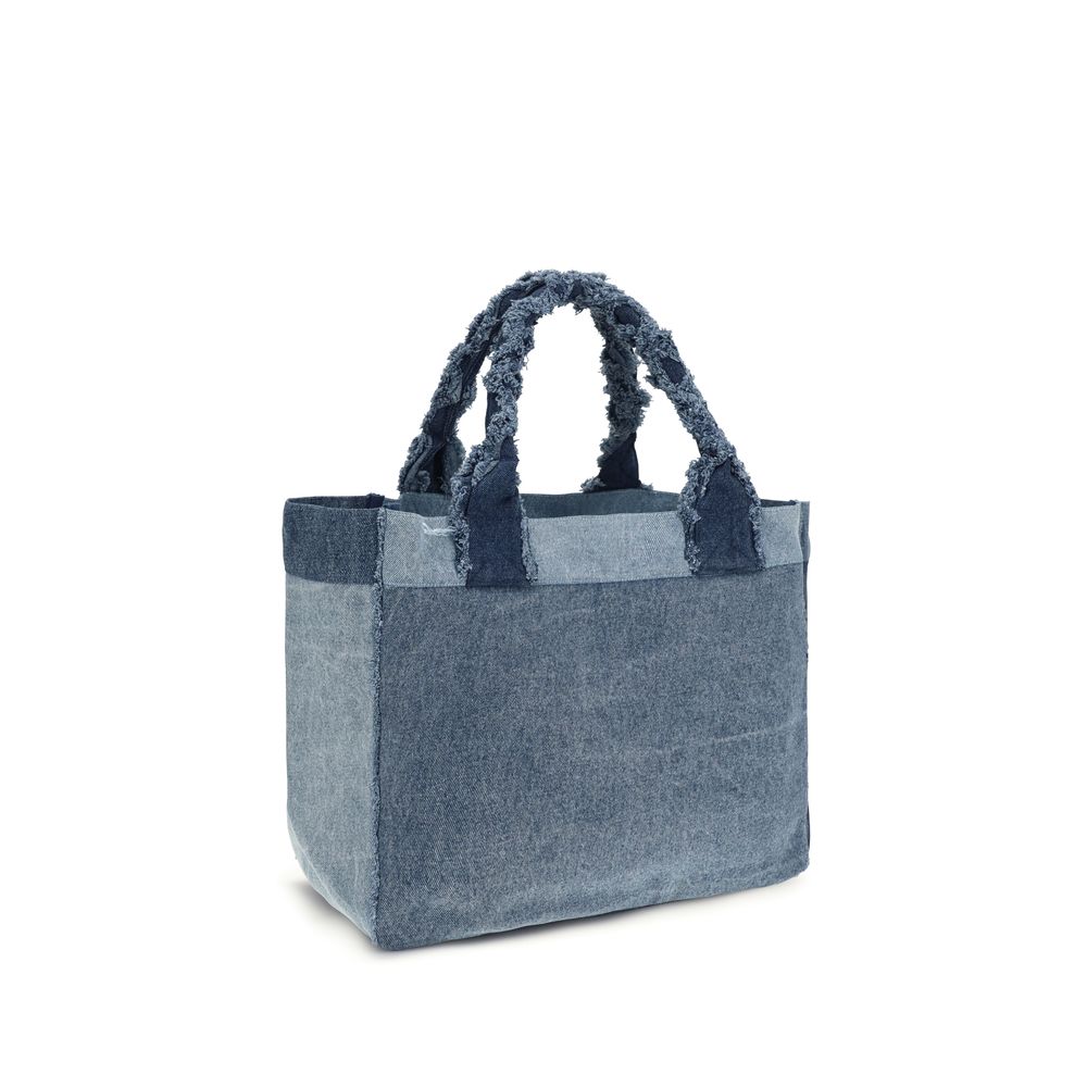Ganni Blue  Medium trapeze denim Shoulder Bag