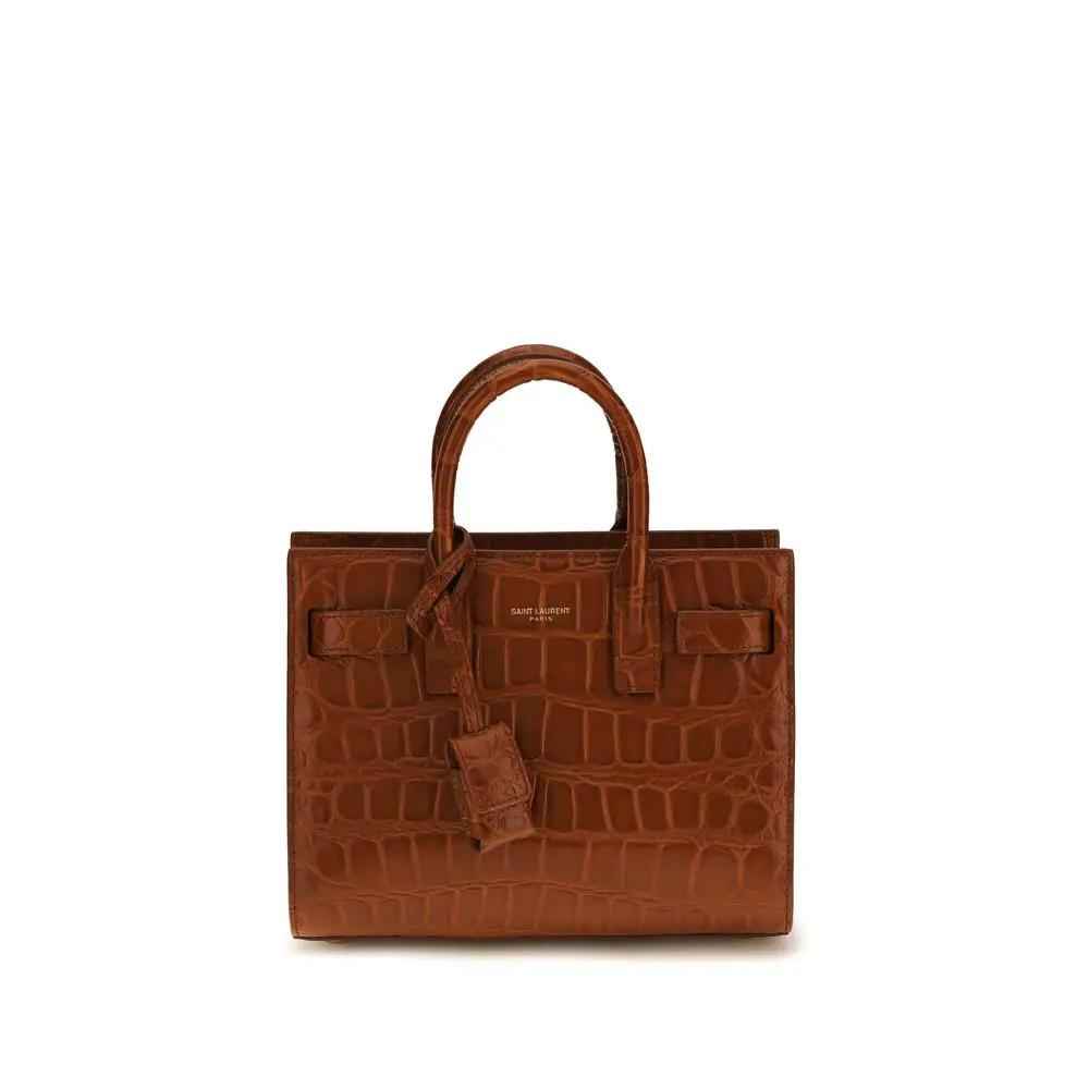 Saint Laurent Brown The Sac de Jour Handbag