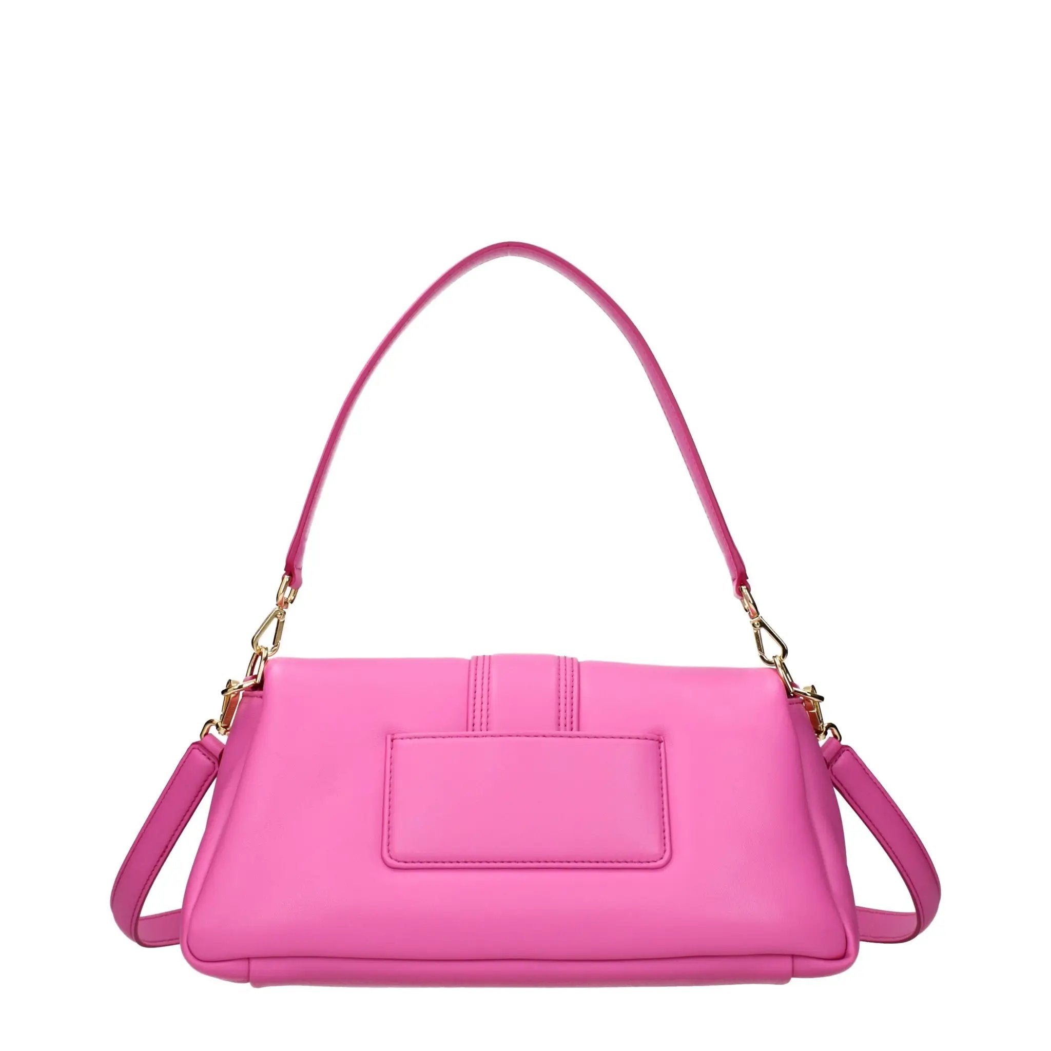 Jacquemus Pink Leather Shoulder Bag, pink leather, shoulder bag, front view