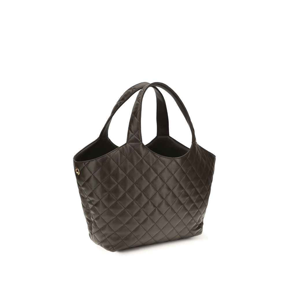 Saint Laurent Bicolor Napa Leather Calf Bos Taurus Taupe Shoulder Bag front view