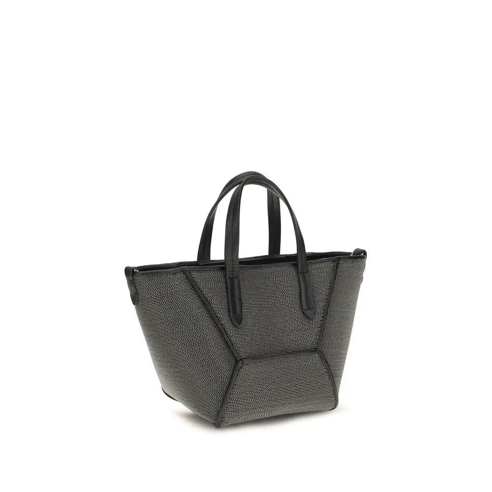 Brunello Cucinelli Bos Taurus shoulder bag, black calf leather, front view