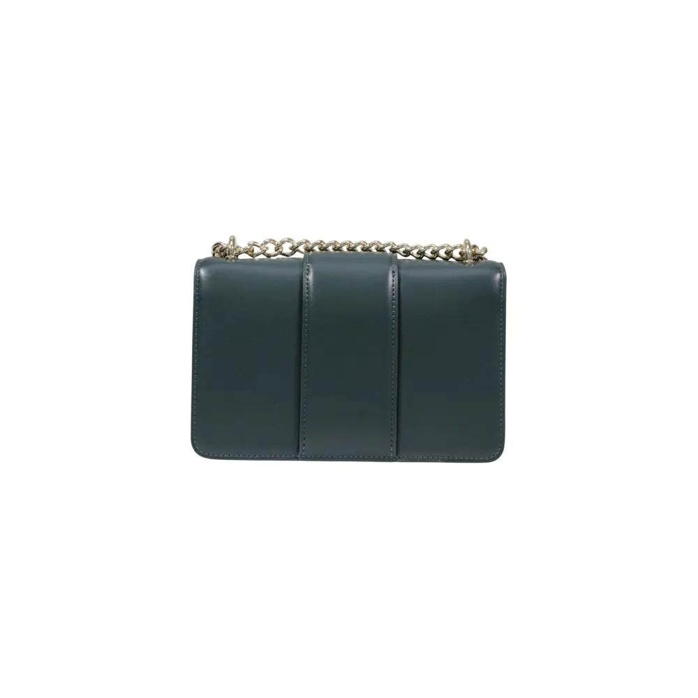 Armani Exchange Green Polyester Handbag, chain strap shoulder bag, front view