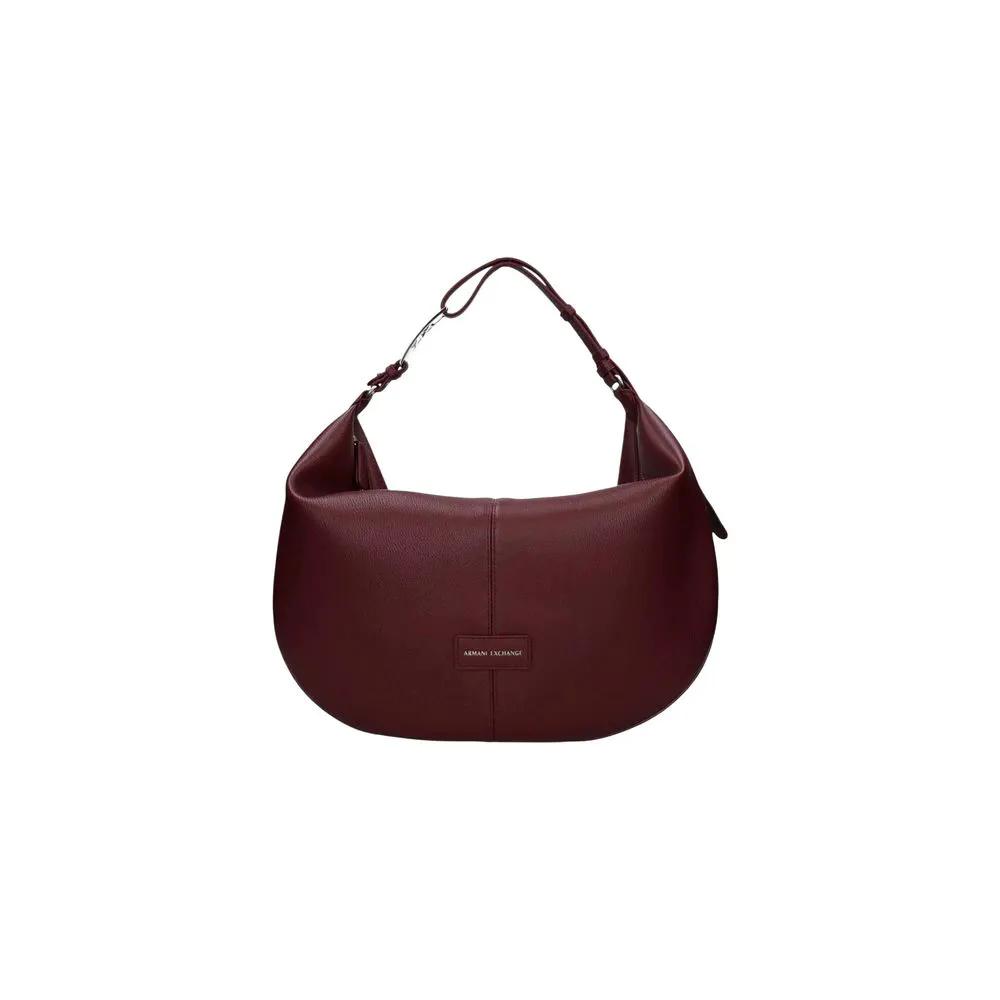 Armani Exchange Bordeaux polyester shoulder bag front view