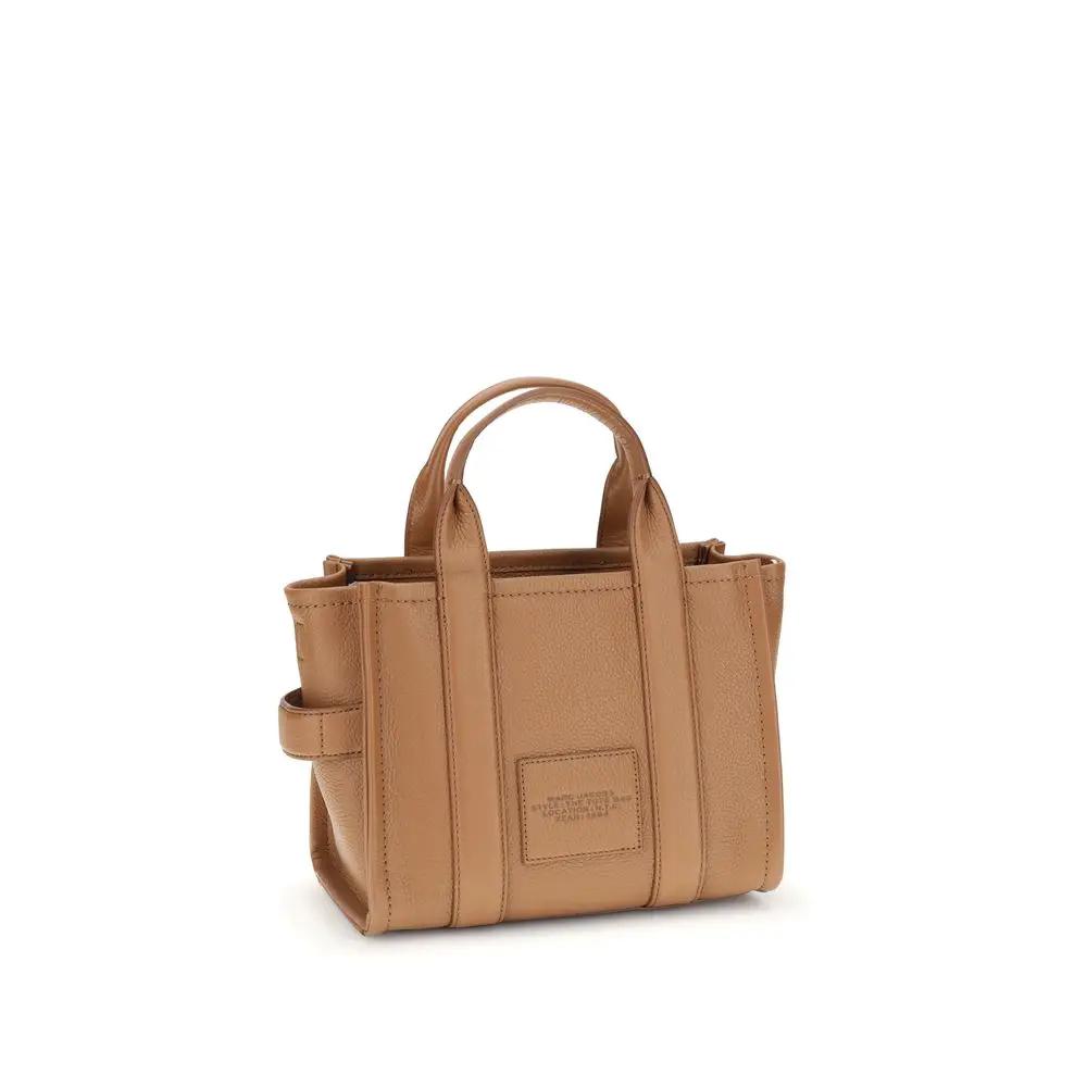 Marc Jacobs Brown Small Tote Bag leather front view