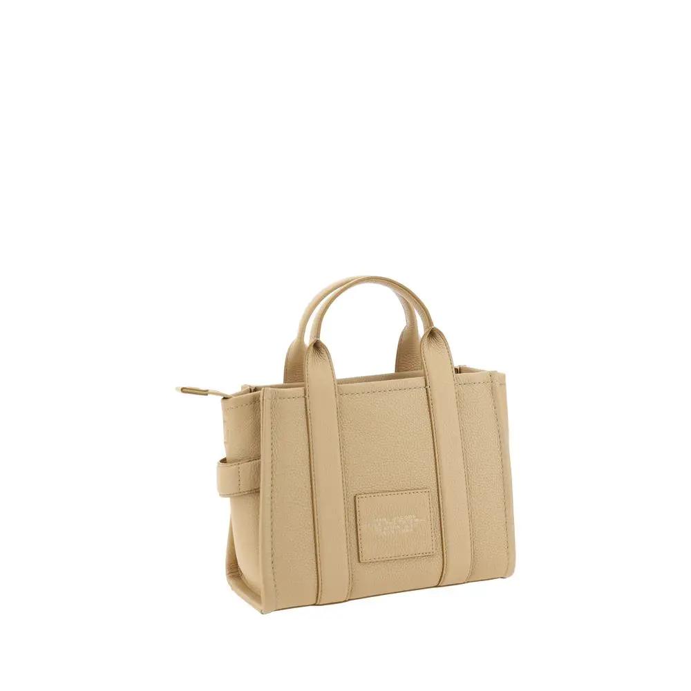 Marc Jacobs Bos Taurus beige calf leather handbag, top-handle, front view