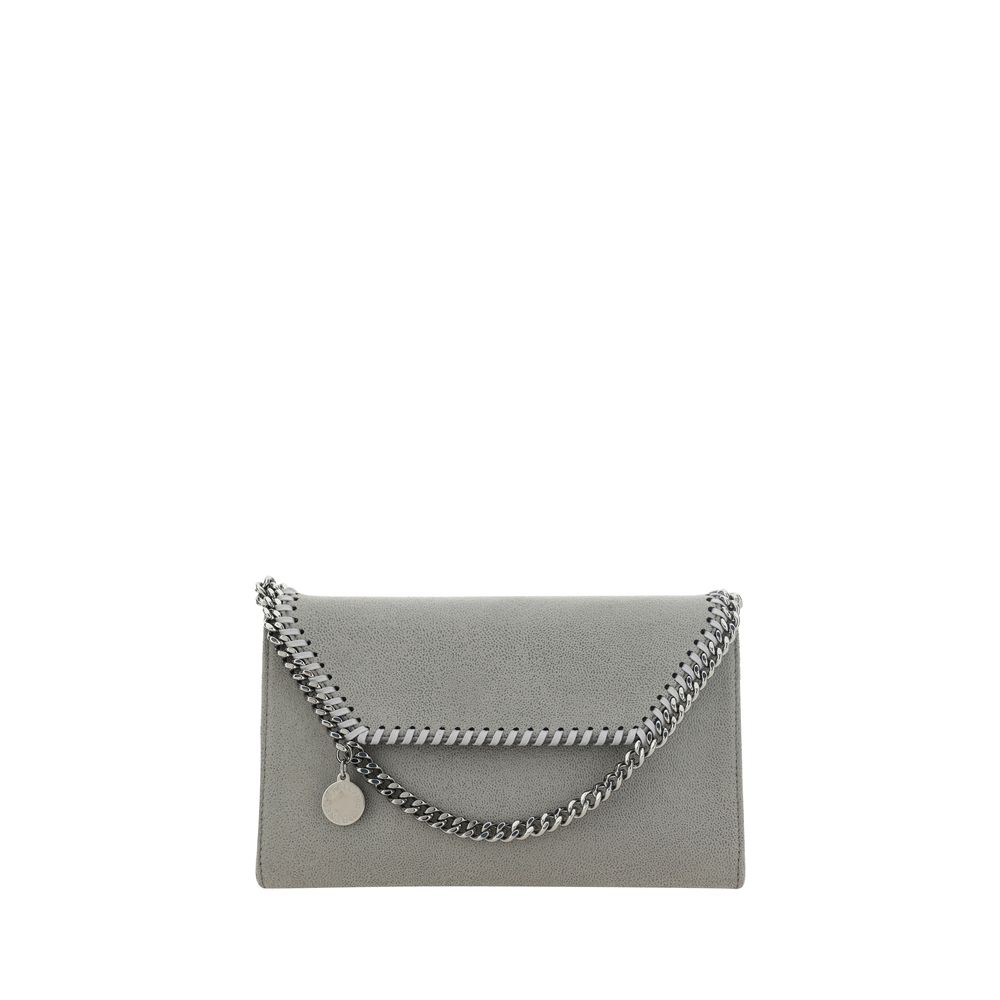Stella McCartney Falabella Mini Shoulder Bag Gray Polyester Faux Leather