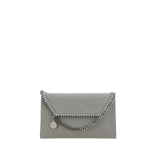 Stella McCartney Falabella Mini Bolso de Hombro Gris Poliéster Piel Sintética