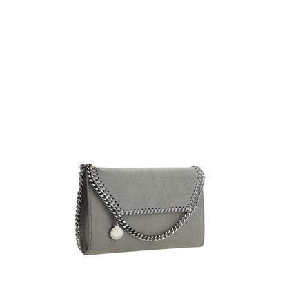 Stella McCartney Falabella Mini Shoulder Bag Gray Polyester Faux Leather