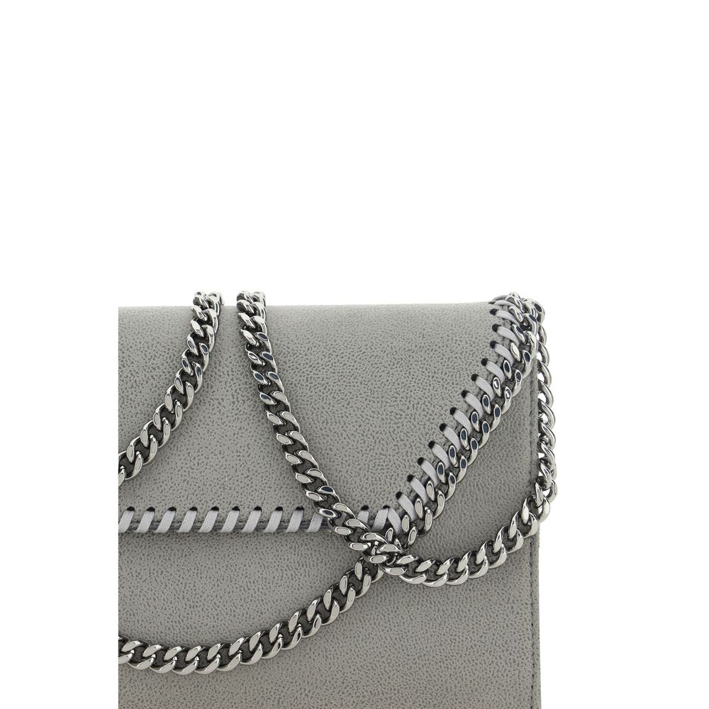 Stella McCartney Falabella Mini Shoulder Bag Gray Polyester Faux Leather