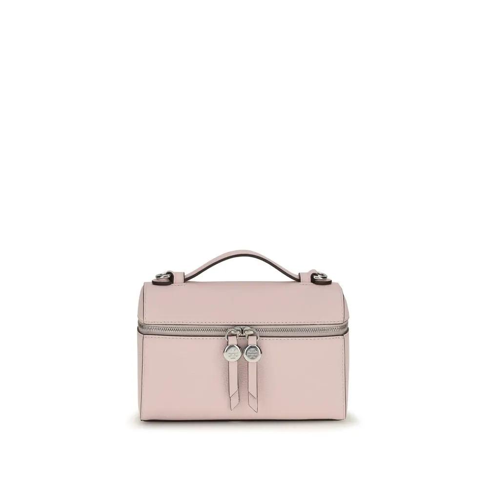 Tory Burch Bos Taurus Shoulder Bag, calf leather, pale pink, front view