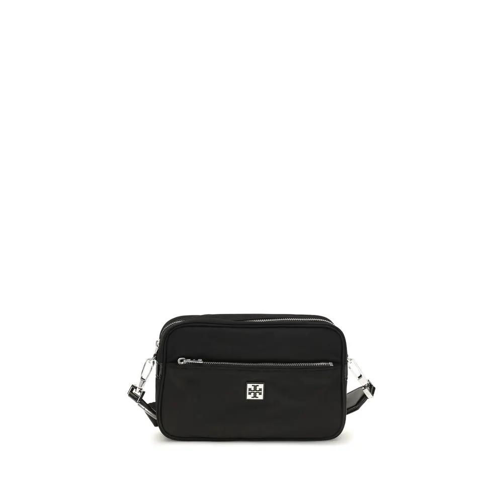 Tory Burch black polyamide shoulder bag front view
