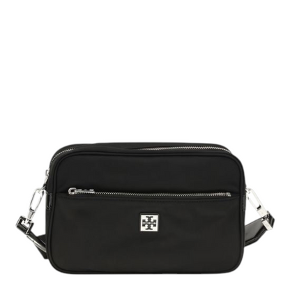 Tory Burch The Virginia Shoulder Bag Black Nylon Synthetic