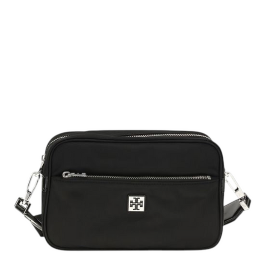 Tory Burch The Virginia Shoulder Bag Black Nylon Synthetic