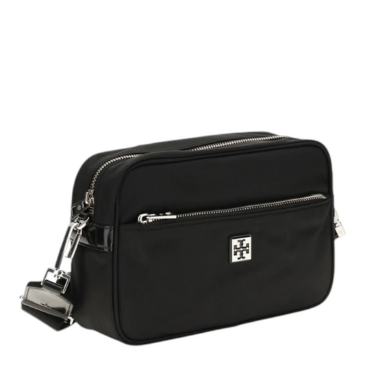 Tory Burch The Virginia Shoulder Bag Black Nylon Synthetic
