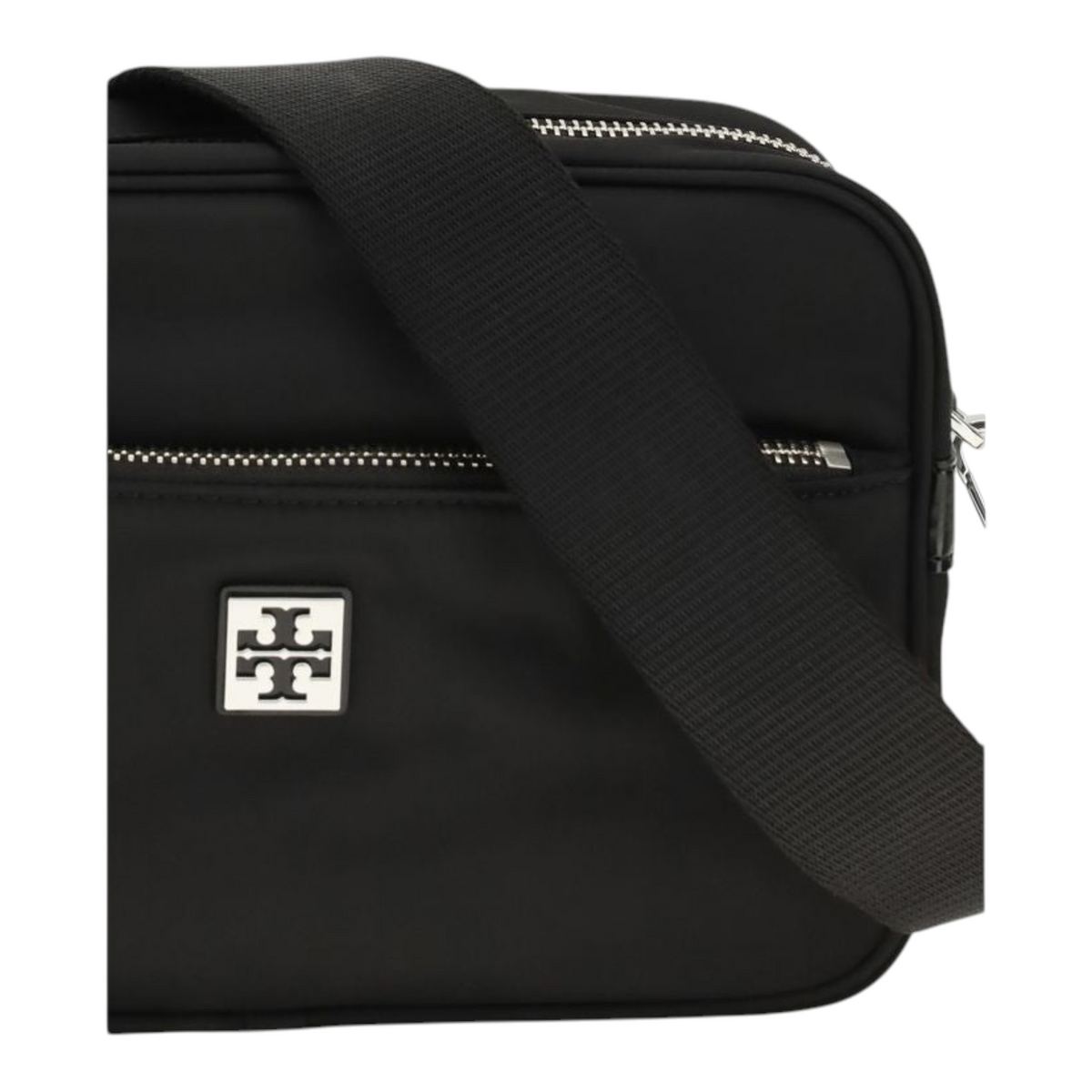 Tory Burch The Virginia Shoulder Bag Black Nylon Synthetic