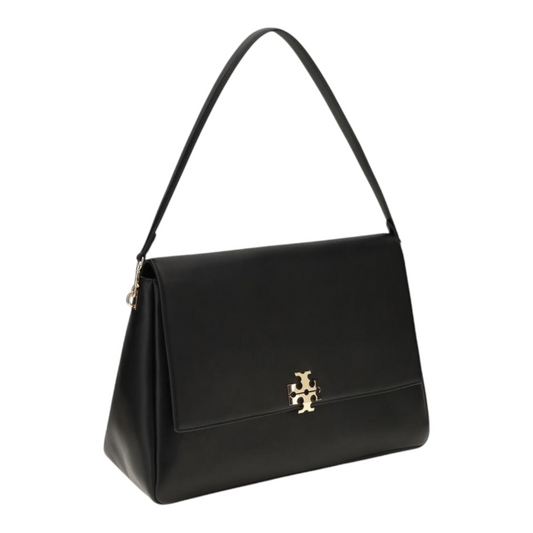 Tory Burch The Charlie Large Shoulder Bag Black Leather