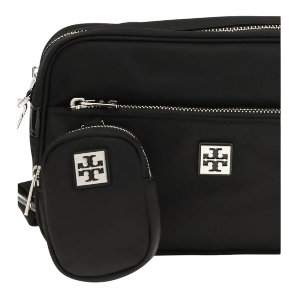 Tory Burch The Virginia Shoulder Bag Black Nylon Synthetic