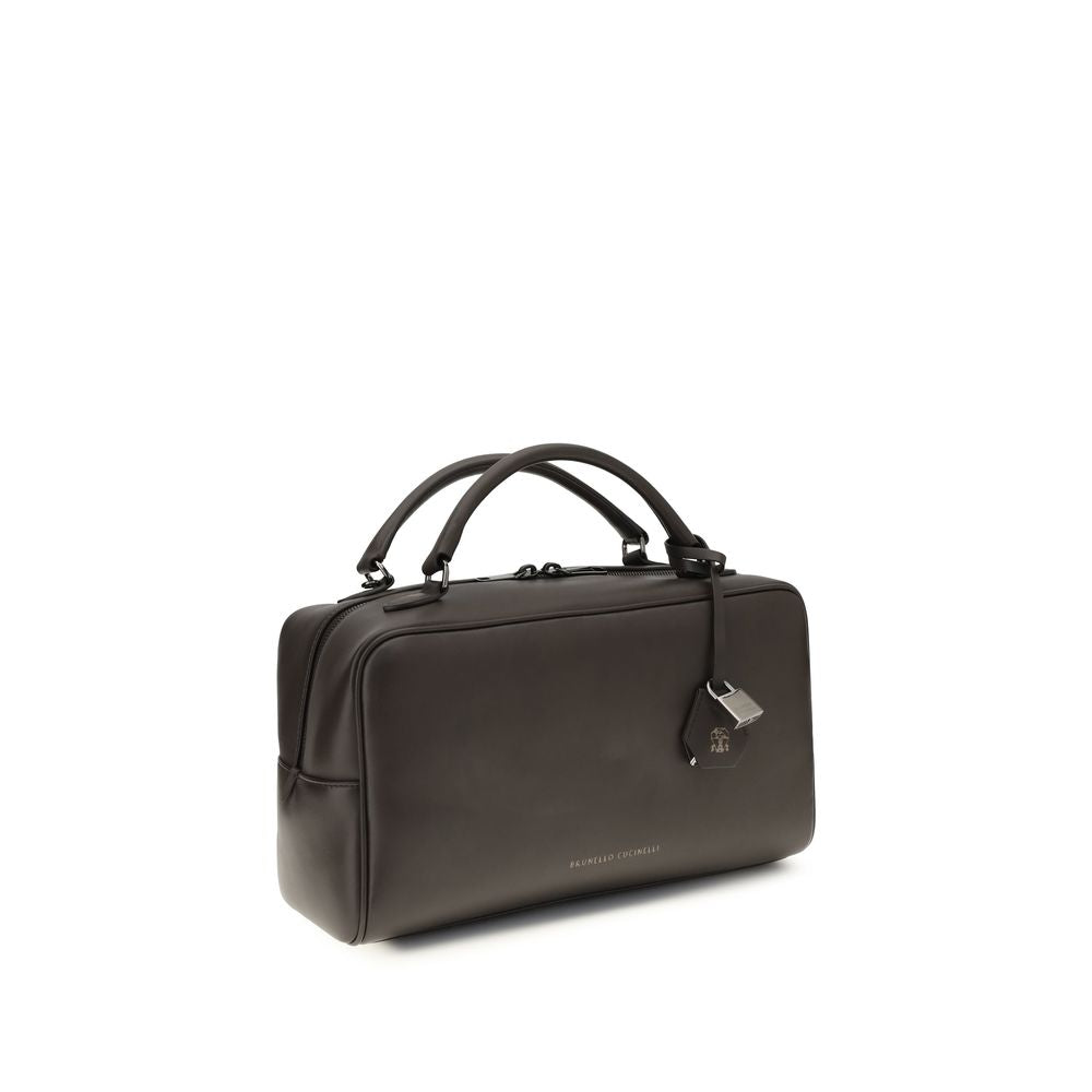Brunello Cucinelli Brown  Boston Explorer Handbag