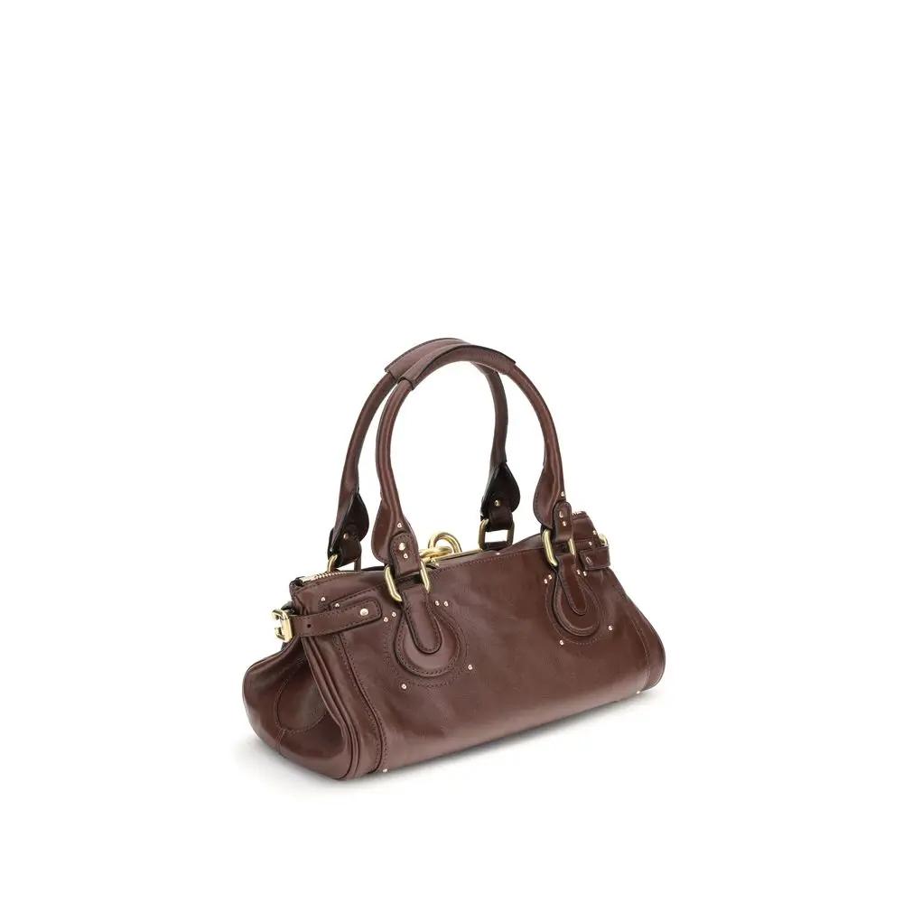 Chloé Bordeaux Calf Leather Bos Taurus Shoulder Bag front view