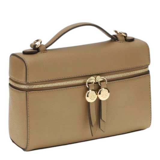 Tory Burch The Romy Slim Top Bolso Satchel Beige