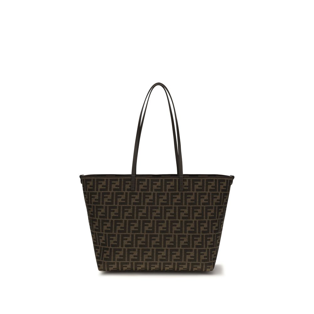 Fendi Brown The Roll Medium Tote Bag