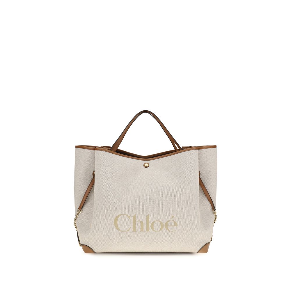 Chloé Beige The Large Carry Tote Bag