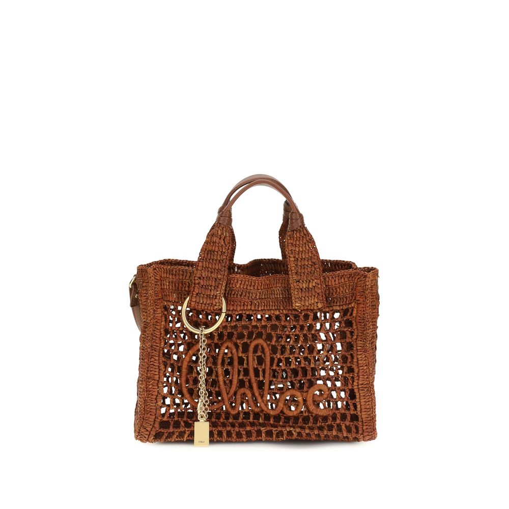 Chloé Brown The small Summer Banana East-West Tote Bag