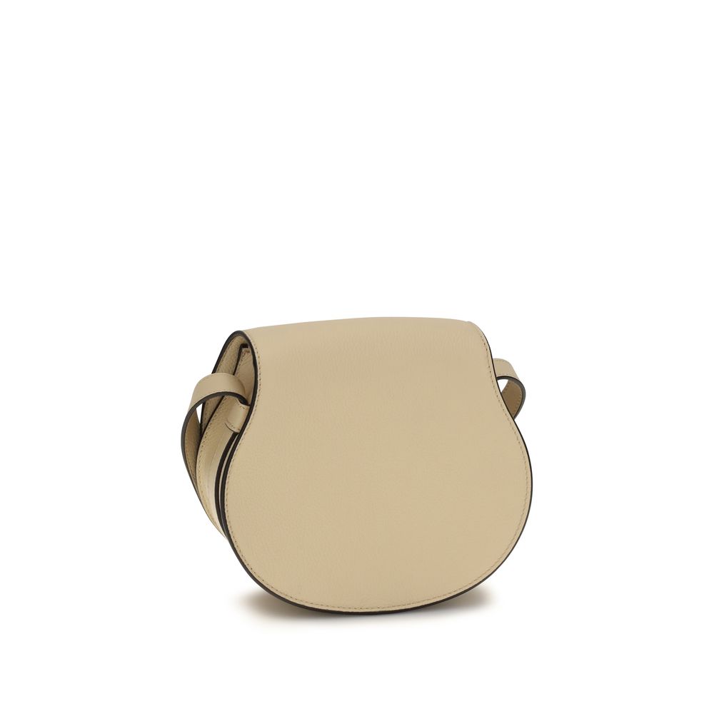 Chloé Beige  Small Marcie leather Shoulder Bag