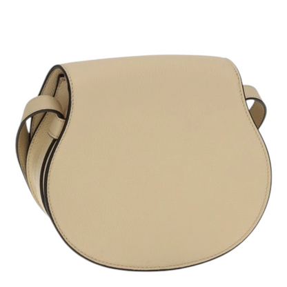 Chloé Small Marcie leather Shoulder Bag Beige Leather