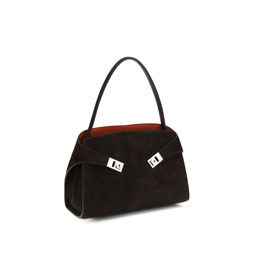 Ferragamo Brown  Hug Soft Shoulder Bag
