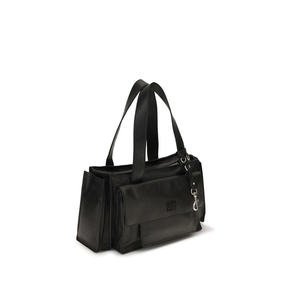 Miu Miu Brown Utilitaire leather Shoulder Bag