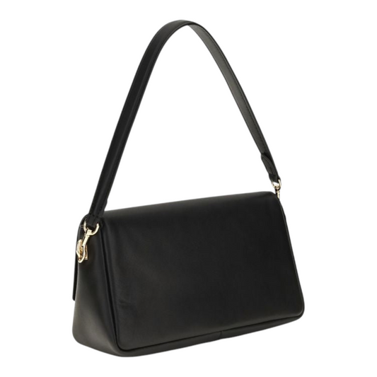 Tory Burch Small Charlie Bolso de Hombro Negro Piel