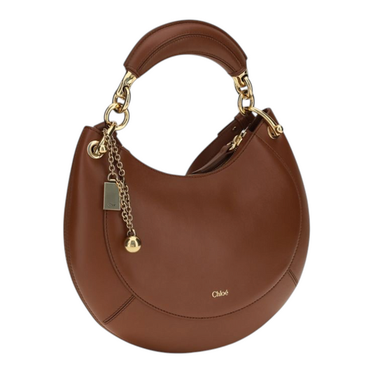 Chloé Banana Zipped Hobo Bag Brown Leather