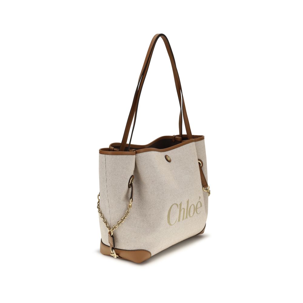 Chloé Beige  Clover Tote Bag
