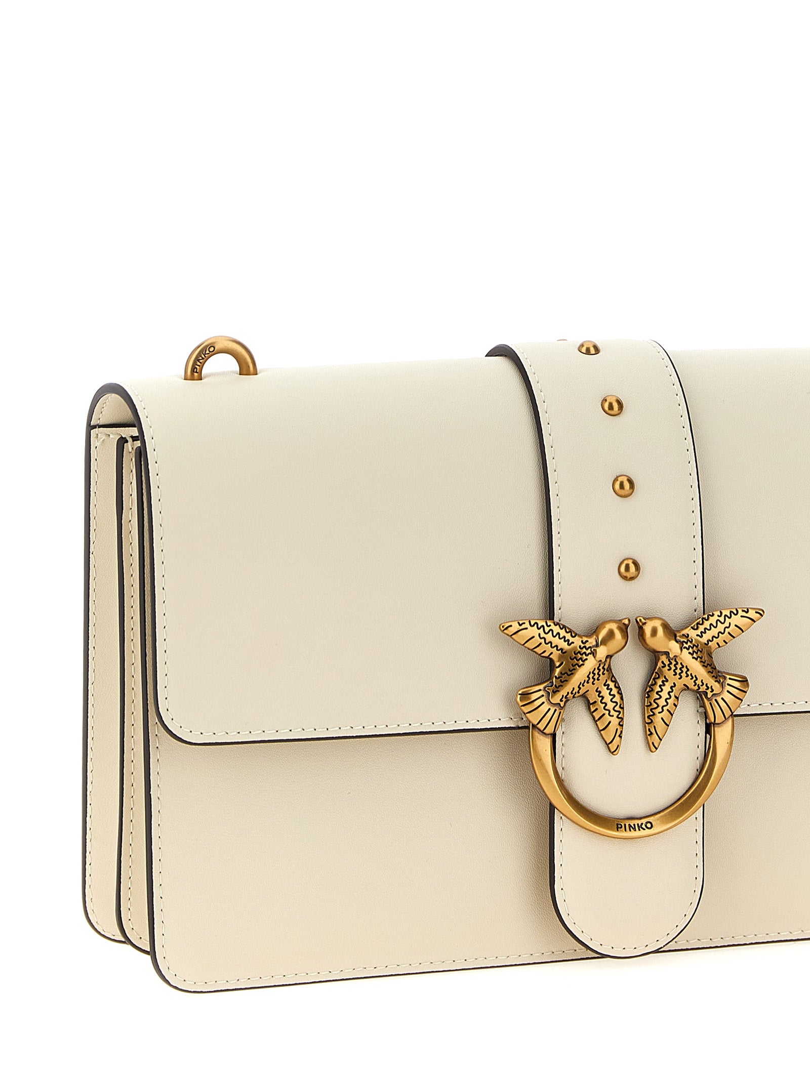 PINKO White Love One Classic Crossbody Bag