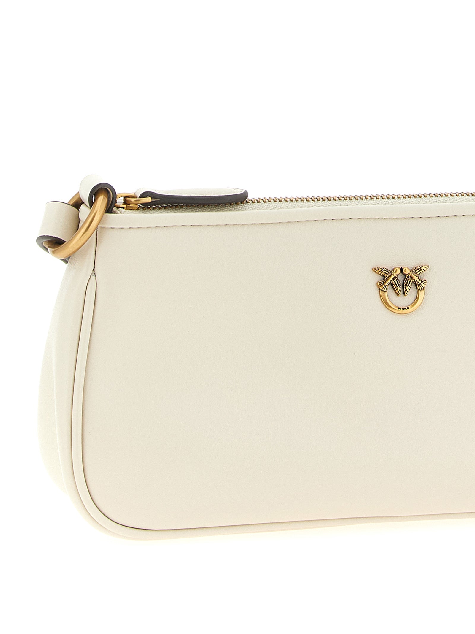 PINKO White Half Moon Crossbody Bag