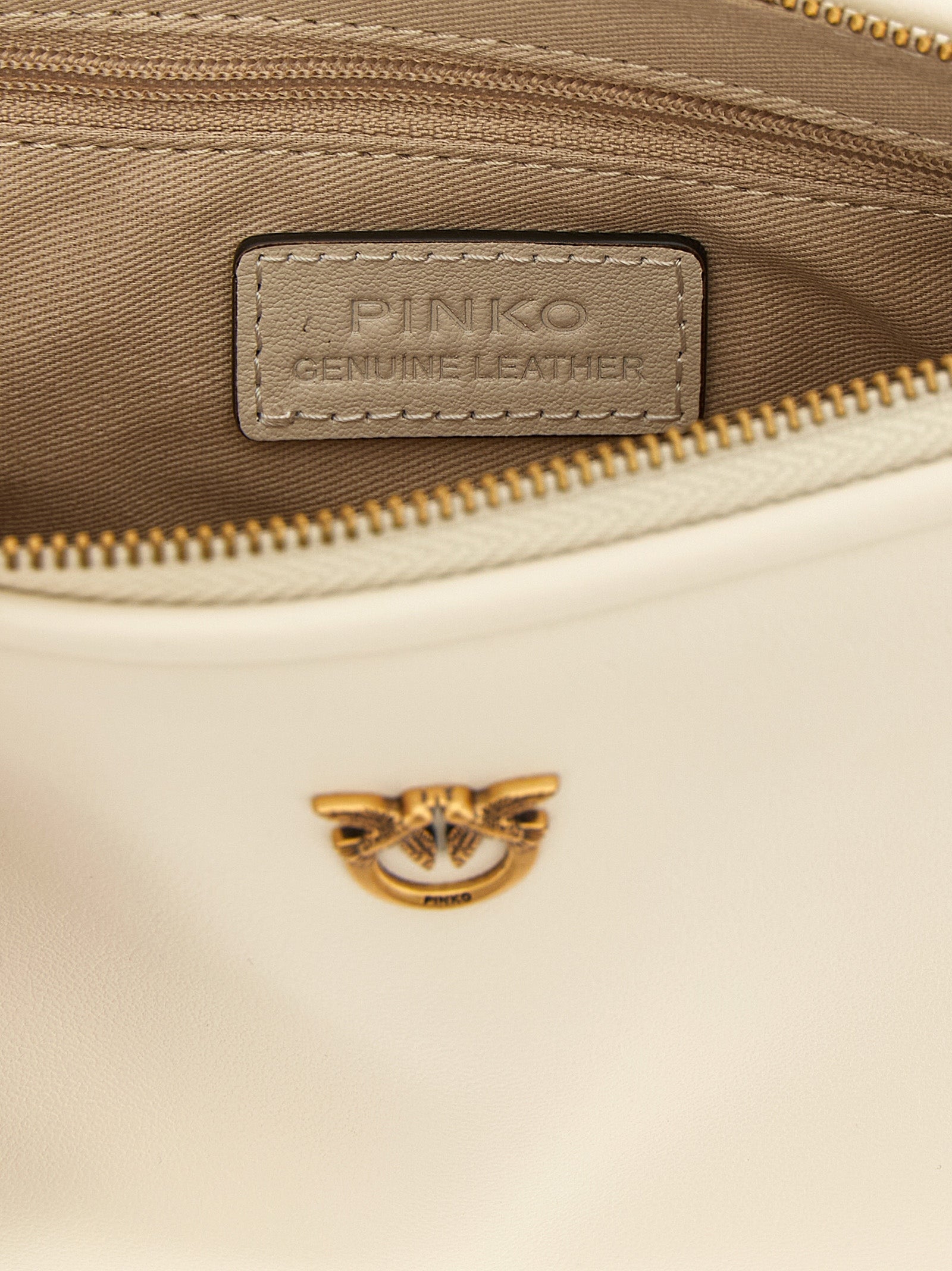 PINKO White Half Moon Crossbody Bag