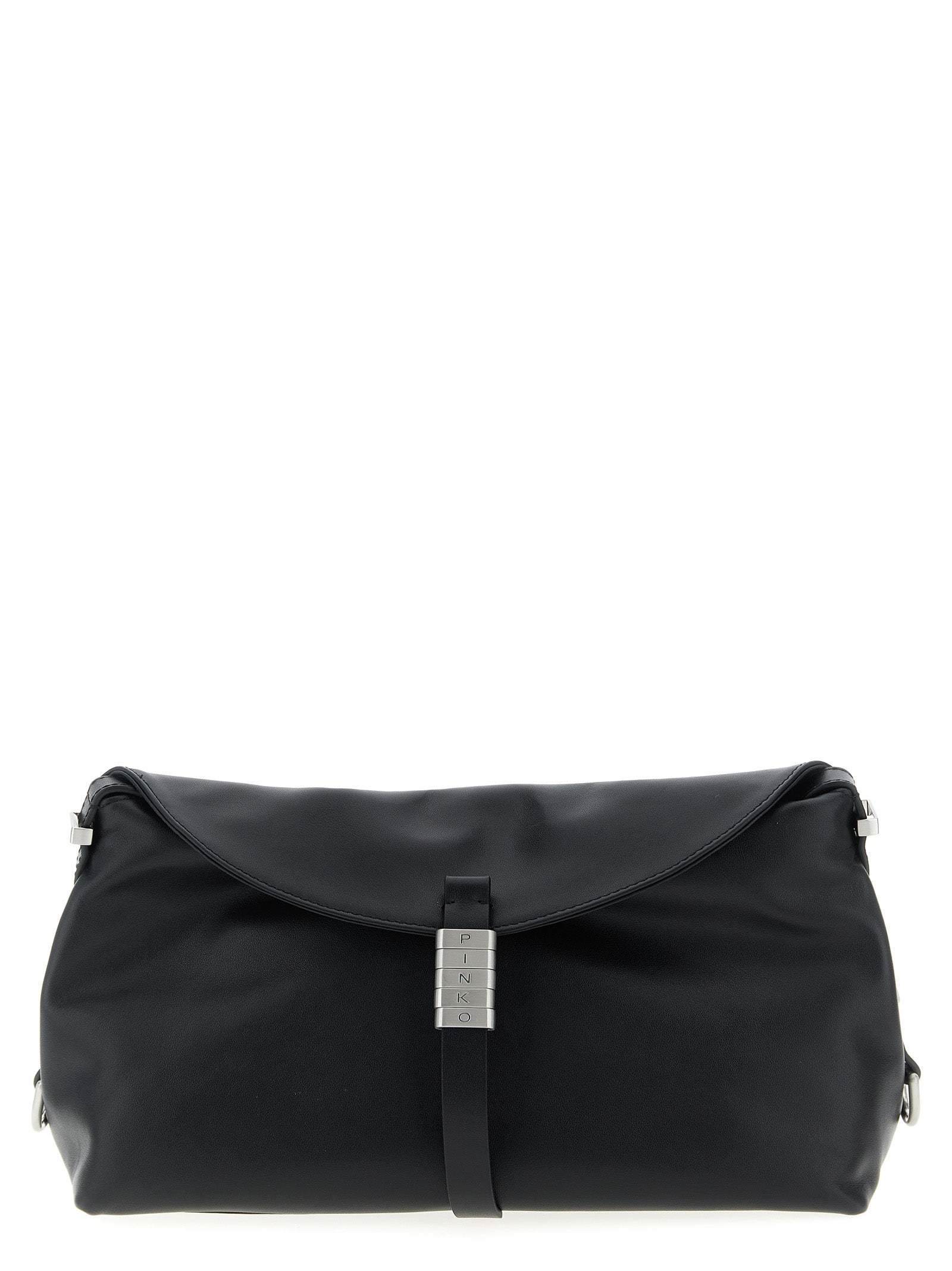PINKO Black Saddle Baguette Bag