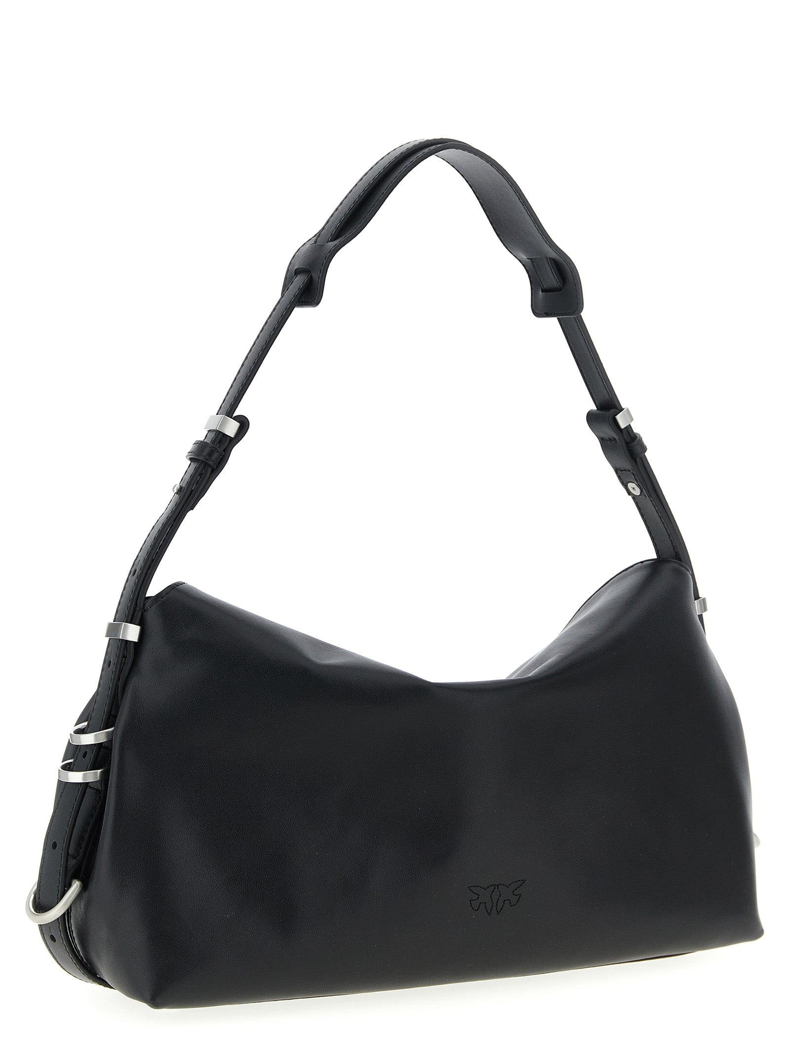 PINKO Black Saddle Baguette Bag