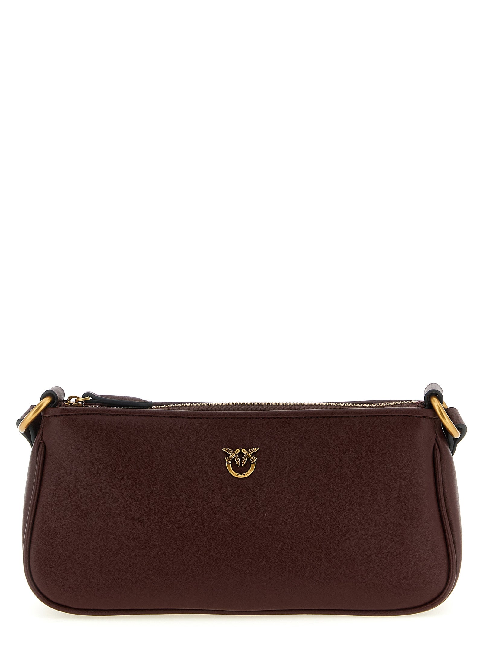 PINKO Bordeaux Half Moon Mini Crossbody Bag